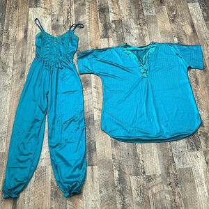Colesce Collection Lingerie Jumpsuit Shirt Set Small